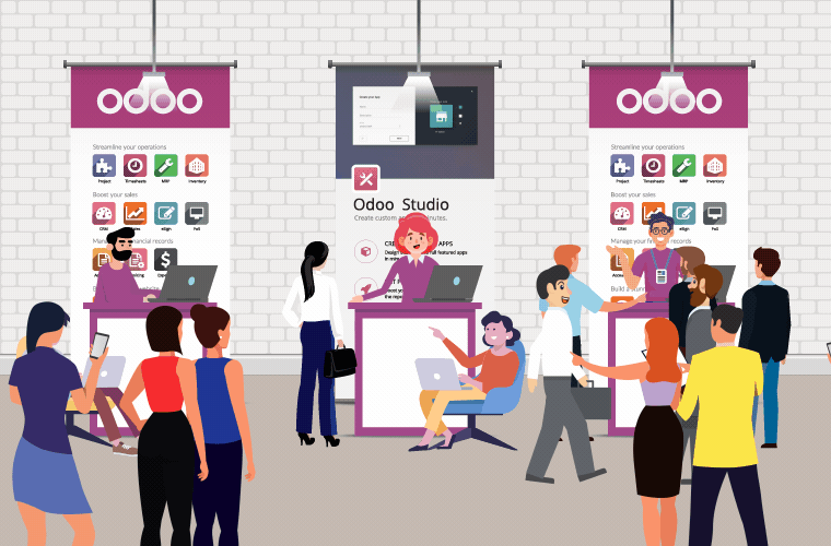 Odoo text and image block